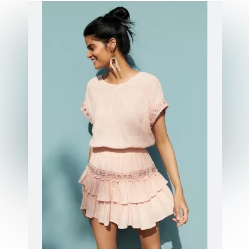 MISA Olivia Ruffled Mini Dress